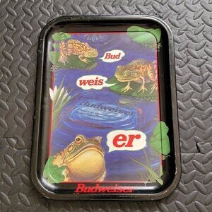 Budweiser Frogs Vintage 'Bud-Weis-Er Frogs' Metal Tray , Made in USA, 1996